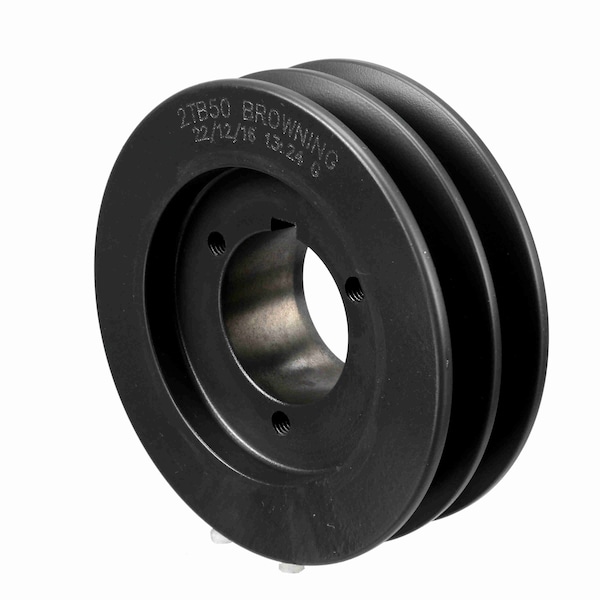 2 Groove Cast Iron Bushed Bore Multiple Sheave, 2TB50